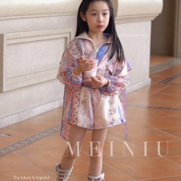 [สปอต] 3-14 ปี ชุดสาวสาวชุดสาวครีมกันแดดชุดฤดูร้อนเด็กเกาหลีแฟชั่นชุดแจ็คเก็ตเด็กชุดสั้นชุดเด็กสองชุด - รูปที่ 5