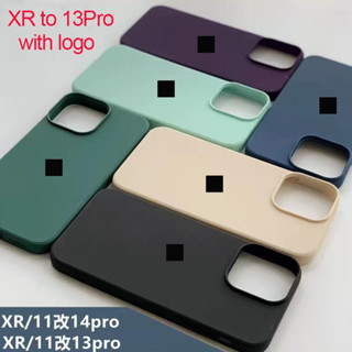 เคสซิลิโคนนิ่ม ลายโลโก้ สําหรับ DIY XR เป็น 13 Pro XR Like 14 Pro XR แปลงเป็น 13 14 Pro