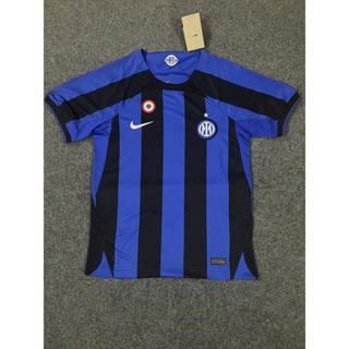 เสื้อกีฬาแขนสั้น ลายทีมชาติฟุตบอล Inter Milan 22-23 ชุดเหย้า