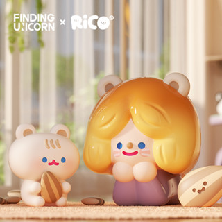 ฟิกเกอร์ ยูนิคอร์น RiCO Happy Friends Together Series Blind Box Pet Animals Kawaii ของเล่นสําหรับเด็ก