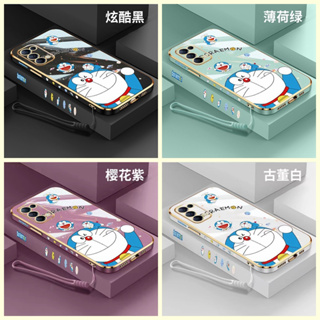 เคส Infinix Hot 30 Hot 30i Hot 20 4G Hot 30 Play Hot 20S Hot 20 5G Hot 20i Smart 6 Plus Tecno Spark 6 Tecno Spark 10 Pro ตรงขอบ 90 ° Electroplating Doraemon เคสโทรศัพท์