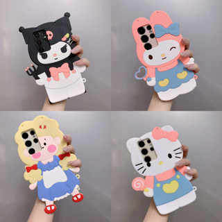 สามมิติ การ์ตูน ตุ๊กตา น่ารัก Hello Kitty เมโลดี้ คุโลมิ เคส Samsung Galaxy Note20 Ultra Note10 Plus S20 Ultra S20Plus Case ใหม่ น่าสนใจ 3D สเตอริโอ ป้องกันการหล่น หญิง ซิลิก้าเจล นุ่ม เคส