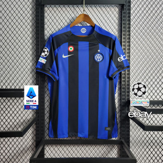 เสื้อกีฬาแขนสั้น ลายทีมแฟนบอล Inter Milan เวอร์ชั่น 22 23 ไซซ์ S-4XL เพิ่มชื่อ และหมายเลขได้