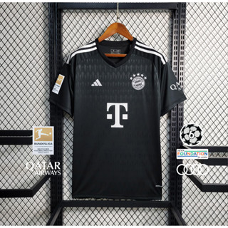 เสื้อกีฬาแขนสั้น ลายทีม Bayern Munich GK เวอร์ชั่น 23 24 ไซซ์ S - 2XL