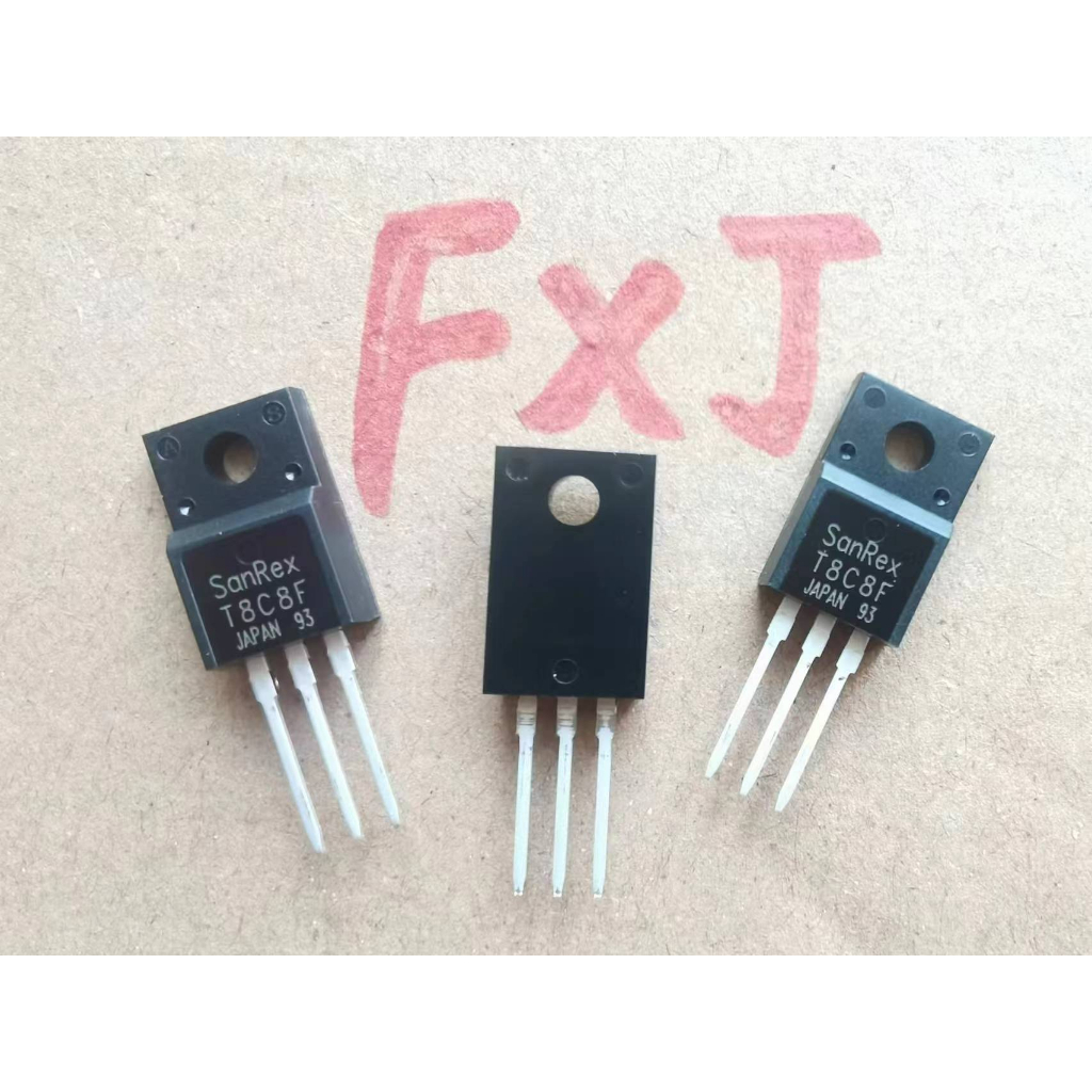 ((10 ชิ้น) T8C8F TMG8C80F เครื่องซักผ้า Two-Way Controllable Silicon 8A/800V In-Line TO-220F