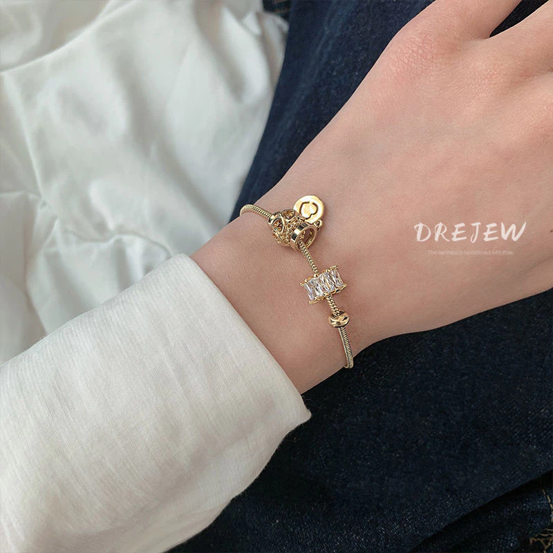 DREJEW แฟชั่นเกาหลี เพชร สตั๊ด เล็ก เอว หัวใจ ปรับได้ สร้อยข้อมือ ผู้หญิง อินเทรนด์ เรียบง่าย อินเทรนด์ เครื่องประดับมือ ที่ไม่ซ้ําใคร