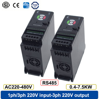 Vfd ตัวแปลงความถี่มอเตอร์อินเวอร์เตอร์ 220V 380V 0.4-7.5KW