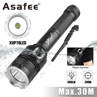 Asafee XHP70 ไฟฉายดําน้ํา 18650 กันน้ํา สําหรับตกปลา