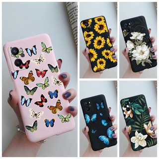 เคสโทรศัพท์ ซิลิโคนนิ่ม กันกระแทก ลายดอกไม้ ผีเสื้อ สําหรับ OPPO A96 4G CPH2333