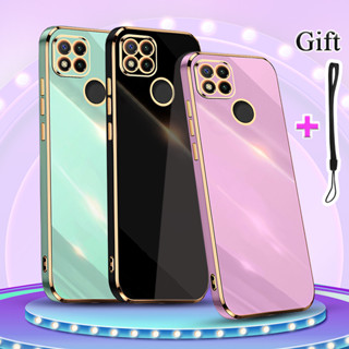 เคสซิลิโคน TPU แบบนิ่ม ชุบไฟฟ้า ขอบตรง สําหรับ Redmi 9C Redmi 9C