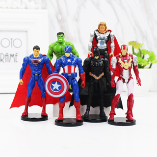 โมเดลฟิกเกอร์ PVC รูป Disney Marvel The Avengers Iron Man Tony Stark Thor Odinson Superman Batman Hulk Captain America 12 สไตล์ ของเล่น สําหรับเก็บสะสม