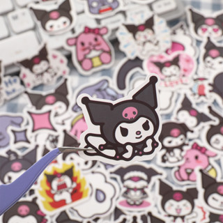 Sanrio สติ๊กเกอร์ 60 ชิ้น sticker ลายการ์ตูน Kuromi  น่ารัก สําหรับติดตกแต่งหมวกกันน็อค ipad สมุดทํามือ