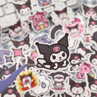 Sanrio สติ๊กเกอร์ 60 ชิ้น sticker ลายการ์ตูน Kuromi  น่ารัก สําหรับติดตกแต่งหมวกกันน็อค ipad สมุดทํามือ