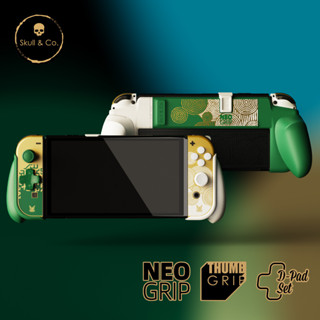 Skull &amp; Co. เคสป้องกัน ด้ามจับตามหลักสรีรศาสตร์ แบบเปลี่ยน สําหรับ Nintendo Switch OLED