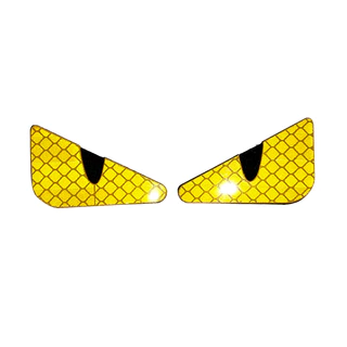 IR Stamp สะท้อนแสง Little Monster สีเหลืองคู่แพ็คกระเป๋าเป้สะพายหลังตกแต่ง Patch Hook & Ring Fastener