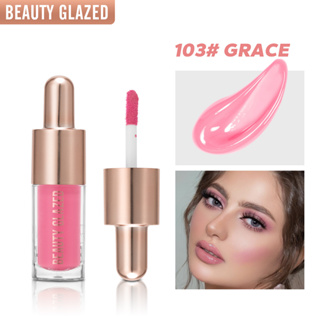 Beauty GLAZED บลัชออนเนื้อครีมเจล สีชมพูอ่อน เบาสบาย ระบายอากาศ 3 สี 4 กรัม 0.14 ออนซ์ 1 ชิ้น