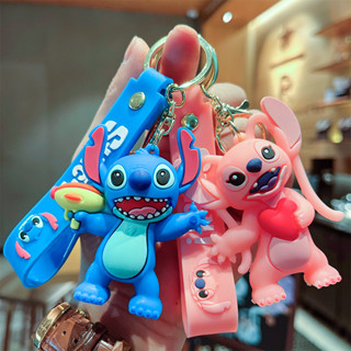 พวงกุญแจรถยนต์ จี้ตุ๊กตาการ์ตูน Stitch สามมิติ เหมาะกับของขวัญปาร์ตี้ แฟชั่นฤดูร้อน