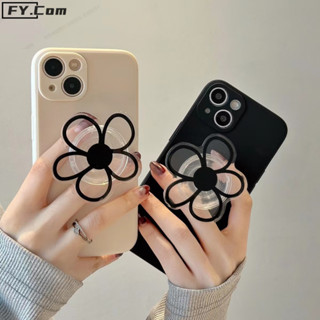 เคสโทรศัพท์มือถือ ซิลิโคนนิ่ม กันกระแทก ลายดอกไม้ พร้อมที่จับ สําหรับ iPhone 6s 7 8 7+8+se2 X XR 11 Pro 12 13 13 Pro 14 14 Plus