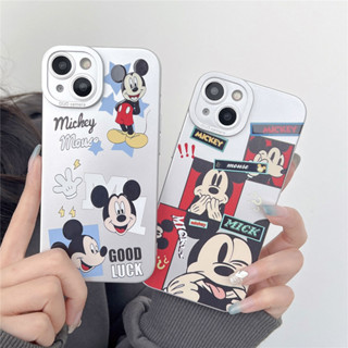 [เคสโทรศัพท์ ซิลิโคน กันกระแทก ลายการ์ตูนมิกกี้เมาส์น่ารัก] สําหรับ iPhone11 13 12 14pro max xr