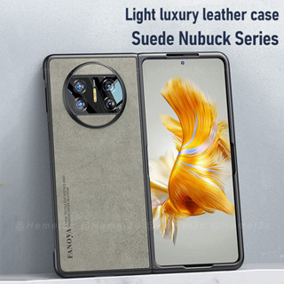 สําหรับ Huawei Mate X3 เคสโทรศัพท์หนัง แบบแข็ง Nubuck