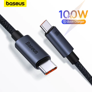 Baseus 100W USB C เป็น USB C สายเคเบิล สําหรับ iPhone 15 PD ชาร์จเร็ว สายชาร์จ สําหรับ Macbook iPad Samsung Huawei Xiaomi