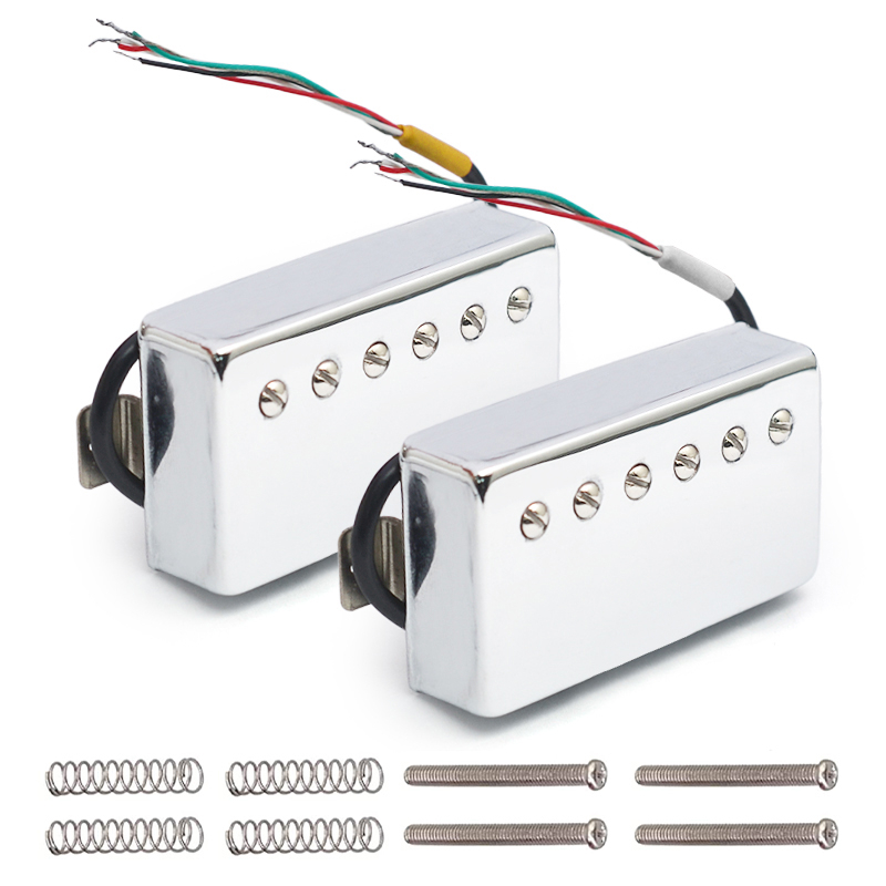 Alnico 2 Humbucker กีตาร์ Pickup 4 Coil Cable Coil Splitting พร้อมฝาครอบทองเหลือง Pickup สําหรับ LP กีตาร์