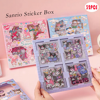 ชุดสติกเกอร์ ลายการ์ตูน Sanrio 32 PET DIY สําหรับติดตกแต่งสมุด เด็กนักเรียน TZ043