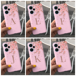 เคสโทรศัพท์มือถือ ซิลิโคนนิ่ม ลายตัวอักษร Sakura น่ารัก สีชมพู สําหรับ Xiaomi Poco F5 F5Pro 2023 F5 F 5 Pro 5G