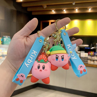 โมเดลฟิกเกอร์การ์ตูนอนิเมะ Kirby Kabi Keychian สีชมพู เหมาะกับของขวัญวันเกิด สําหรับเด็กผู้หญิง