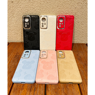 เคสโทรศัพท์มือถือหนังแข็ง ลายหมี ดอกคามิเลีย สําหรับ Xiaomi Mi 12 12s 12X Pro