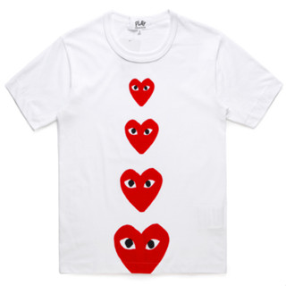 ใหม่ play comme des garcons CDG เสื้อยืดลําลอง แขนสั้น ลายพราง สําหรับผู้ชาย ผู้หญิง