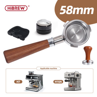 Hibrew ที่จับผงกาแฟ สเตนเลส 304 และไม้เนื้อแข็ง 58 มม.