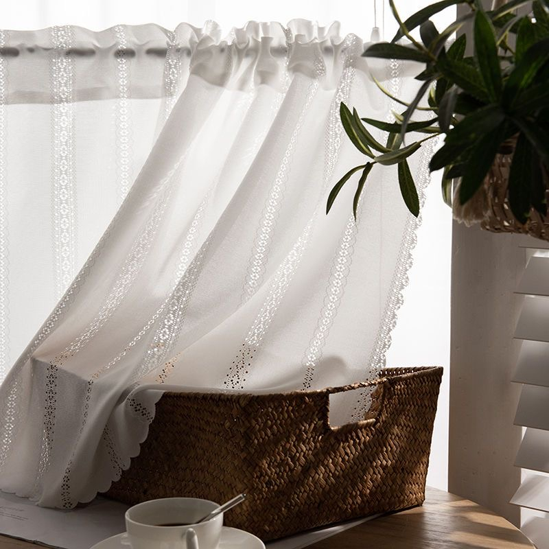 แนะนำ ผ้าม่าน กระเป๋าคัน ผ้าม่านสั้น Windows Valance โรแมนติก Cafe ห้องครัวผ้าม่านสั้นกึ่ง Sheer Elegant Valances หน้าต่างประตูตู้ตกแต่ง Short帘 ราคาพิเศษ มีเก็บเงินปลายทาง