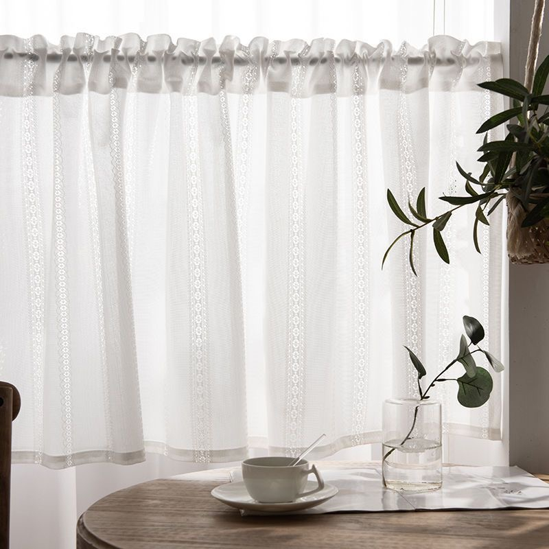 แนะนำ ผ้าม่าน กระเป๋าคัน ผ้าม่านสั้น Windows Valance โรแมนติก Cafe ห้องครัวผ้าม่านสั้นกึ่ง Sheer Elegant Valances หน้าต่างประตูตู้ตกแต่ง Short帘 ราคาพิเศษ มีเก็บเงินปลายทาง