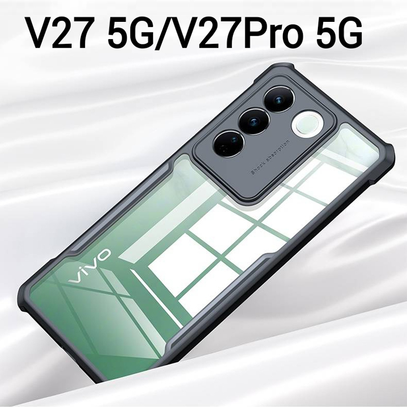 เคส Vivo V27 5G เคสโทรศัพท์กันกระแทกแบบใส Vivo Y22s Y16 Y02s Y22 V27 Y02 Y35 V23e T1X V21 V27e Y21 Y72 Y21T T1 V25 Pro 5G ฝาครอบโปร่งใสป้องกันถุงลมนิรภัยกันกระแทกเคส TPU + PC
