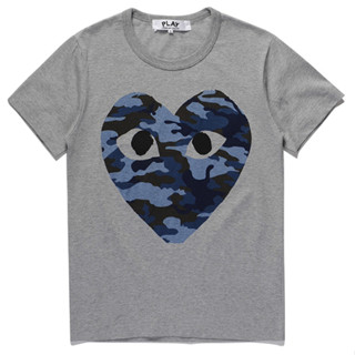 ใหม่ play comme des garcons CDG เสื้อยืดลําลอง แขนสั้น คอกลม เรืองแสง สไตล์ สําหรับผู้ชาย ผู้หญิง