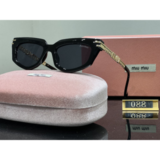 Miumiu2023 ใหม่ แว่นตากันแดด ป้องกันรังสียูวี สไตล์อิตาลี เหมาะกับการขับขี่ เล่นกีฬา กลางแจ้ง แฟชั่นสําหรับผู้หญิง 088