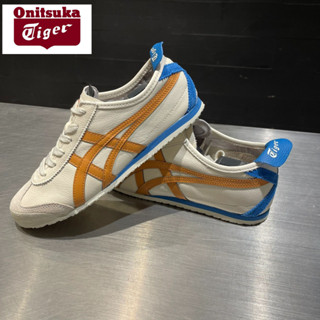 Onitsuka MEXICO 66 รองเท้าผ้าใบลําลอง สําหรับผู้ชาย ผู้หญิง สีฟ้า สีส้ม 1183A201-121