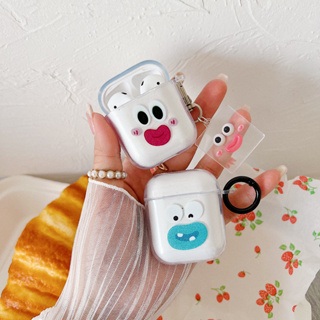 เคสหูฟังบลูทูธไร้สาย ซิลิโคนนุ่ม ใส กันกระแทก ลายปากไส้กรอก สําหรับ AirPods Pro 2 1 2 3 Pro