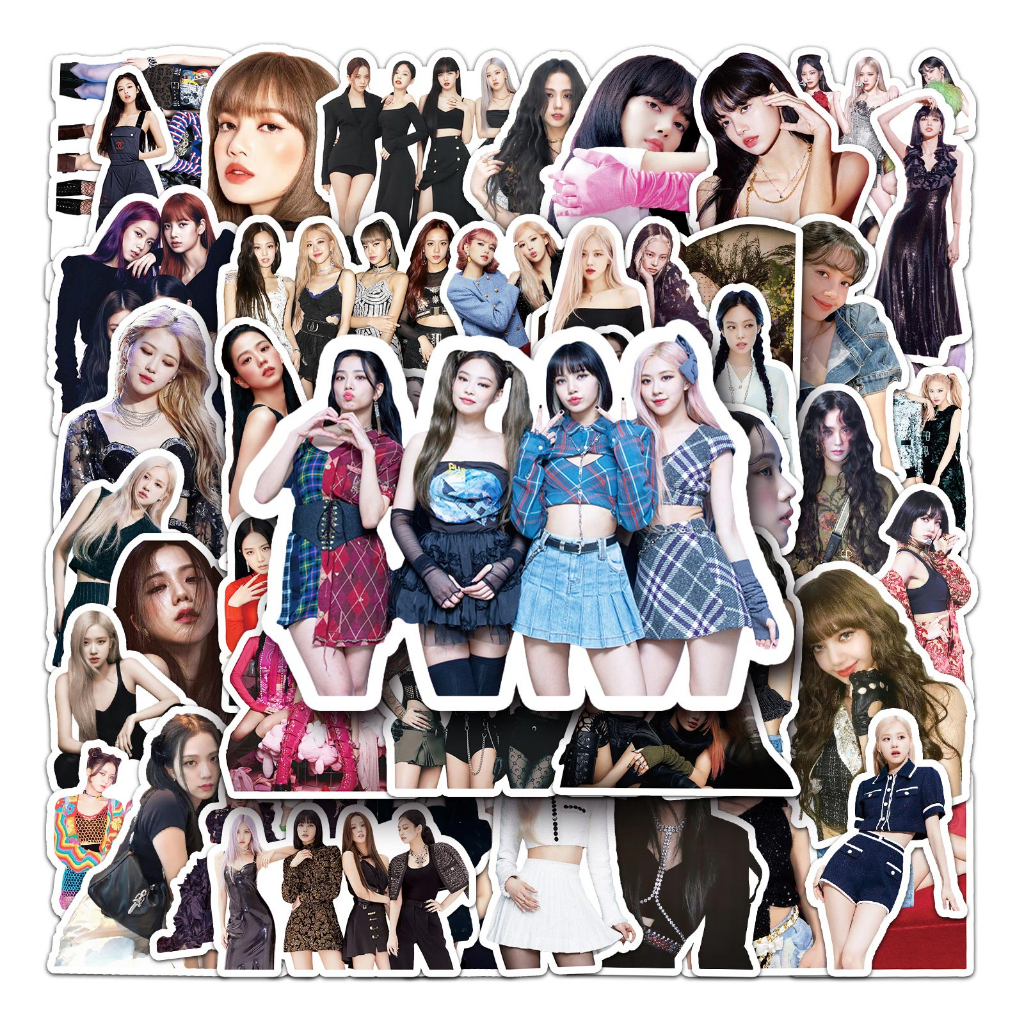 50 ชิ้นตลก Blackpink สติกเกอร์กันน้ํา DIY สําหรับโทรศัพท์แล็ปท็อปรถสติกเกอร์ Creative Home Decal