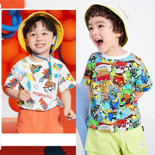 เสื้อยืดเด็ก Paw patrol🐶 🌈เสื้อเด็ก การ์ตูนขบวนการเจ้าตูบสี่ขา ผ้า cotton 100%  ลายกลุ่มA