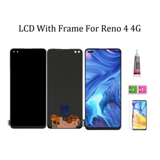 Tft หน้าจอสัมผัส LCD พร้อมกรอบ แบบเปลี่ยน สําหรับ OPPO Reno 4 4G A93 4G