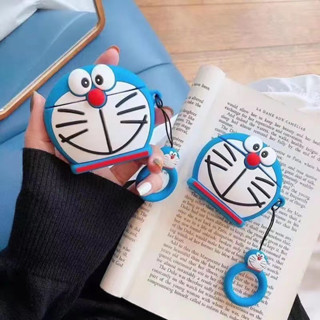 เคสหูฟัง ซิลิโคนนิ่ม กันตก ลายการ์ตูนโดราเอมอนน่ารัก สําหรับ AirPods 1 2 3 Pro