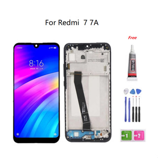 หน้าจอแสดงผล LCD พร้อมกรอบ แบบเปลี่ยน สําหรับ Redmi 7 7A