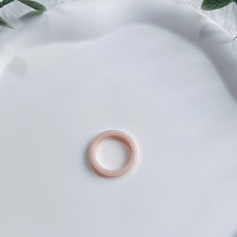 แหวนหยกเทียม เรซิน เรียบง่าย เครื่องประดับแฟชั่น สําหรับผู้หญิง - รูปที่ 6