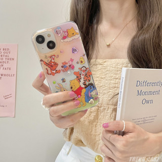 เคสโทรศัพท์มือถืออะคริลิค แบบนิ่ม ลายการ์ตูนหมีพูห์ กันกระแทก สําหรับ iPhone 14 11 12 13 Pro Max 14Pro 12promax