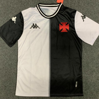 เสื้อกีฬาแขนสั้น ลายทีมชาติฟุตบอล VASCO DA GAMA 2023-24 ชุดเหย้า สีขาว สีดํา สําหรับผู้ชาย