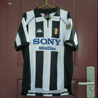 เสื้อกีฬาแขนสั้น ลายทีมชาติฟุตบอล Juventus 97 98 AAA ชุดเหย้า สไตล์เรโทร สําหรับผู้ใหญ่