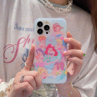 ใหม่ เคสโทรศัพท์มือถือ PC แข็ง ลายการ์ตูนเจ้าหญิงนางเงือก สีชมพู สําหรับ iPhone 14 Pro max case 13 Pro max 12 Pro max 14 Pro 13 Pro 12 Pro 11 12 13 14 case