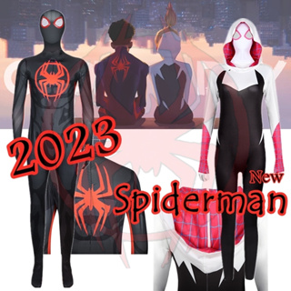 ชุดเครื่องแต่งกาย Spider-Man: Across The Spider-Verse Zentai Tights Spiderman Miles Morales Gwen สําหรับผู้หญิง